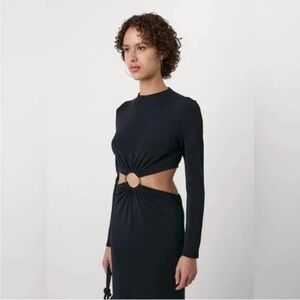NWT Cult Gaia x Gap Black Long Sleeve Cut-Out Dress Size XS
